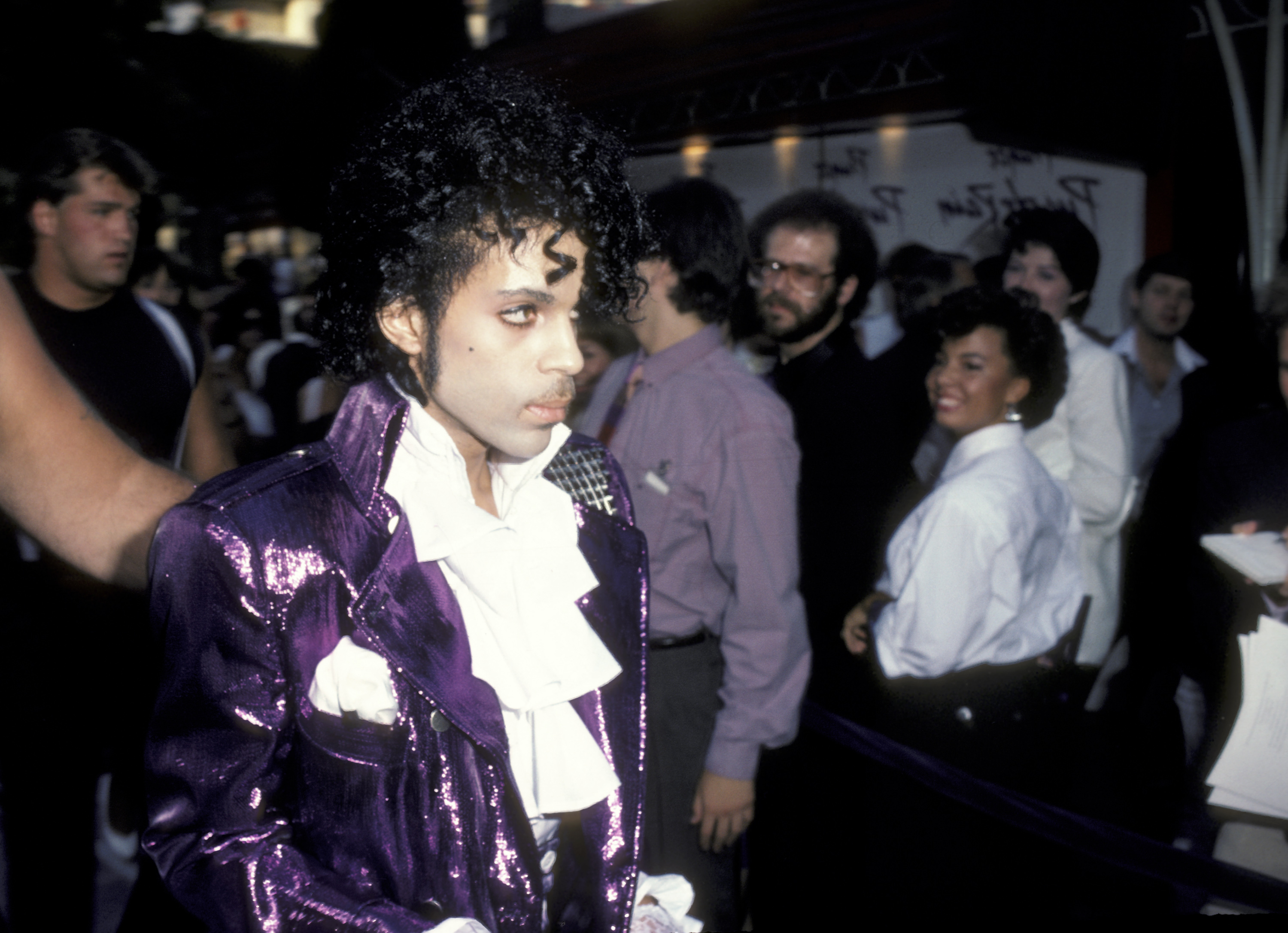 HOLLYWOOD - JULY 26: Musician Prince attending the premiere of 'Purple Rain' on July 26, 1984 at Mann Chinese Theater in Hollywood, California. (Photo by Ron Galella, Ltd./WireImage)
