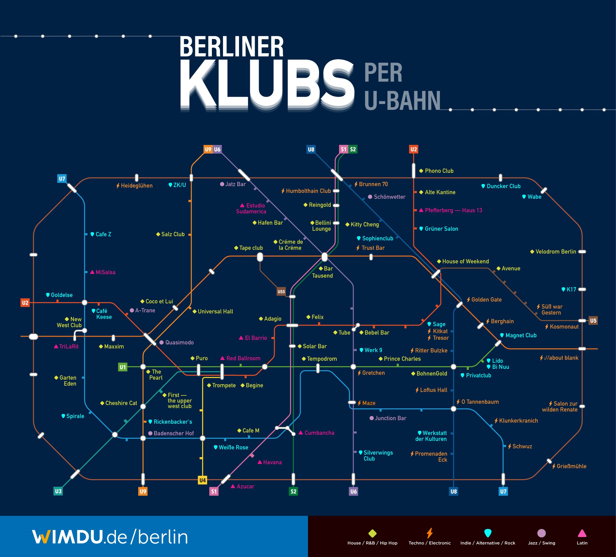 A Map of Berlin Clubs by Train Stop Telekom Electronic Beats