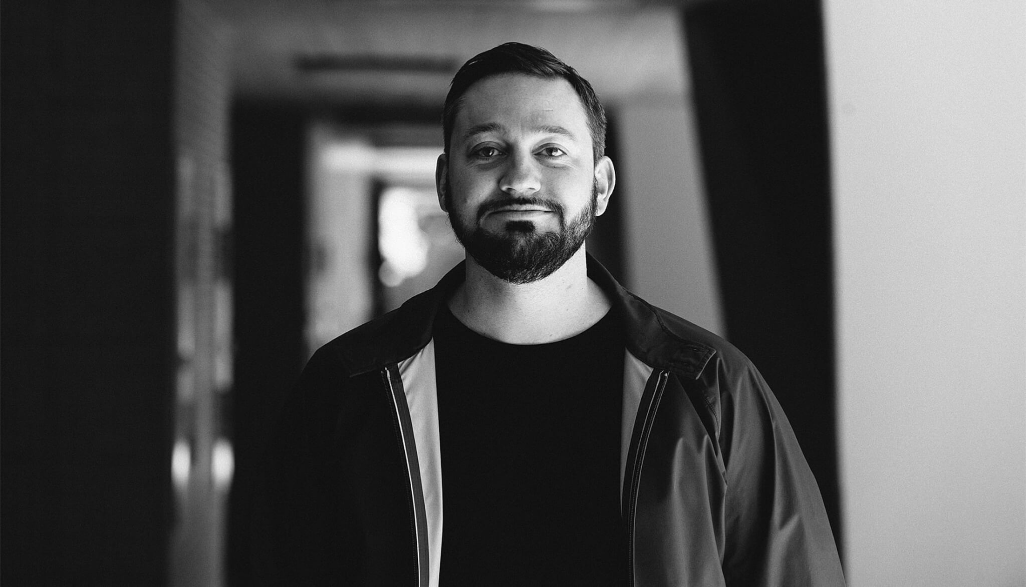 German Music Producer Fritz Kalkbrenner monochrome