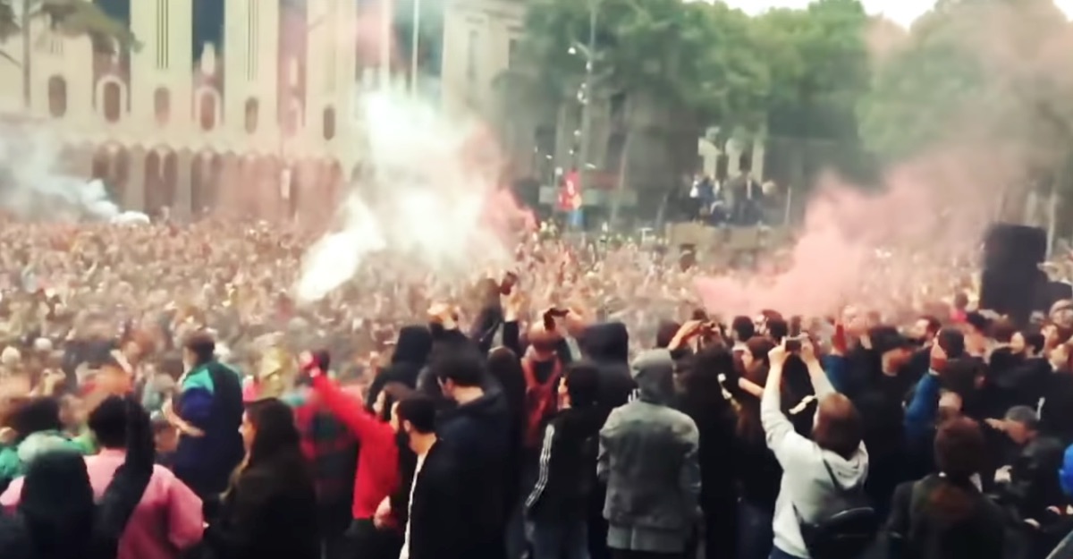 A protest in Georgia.