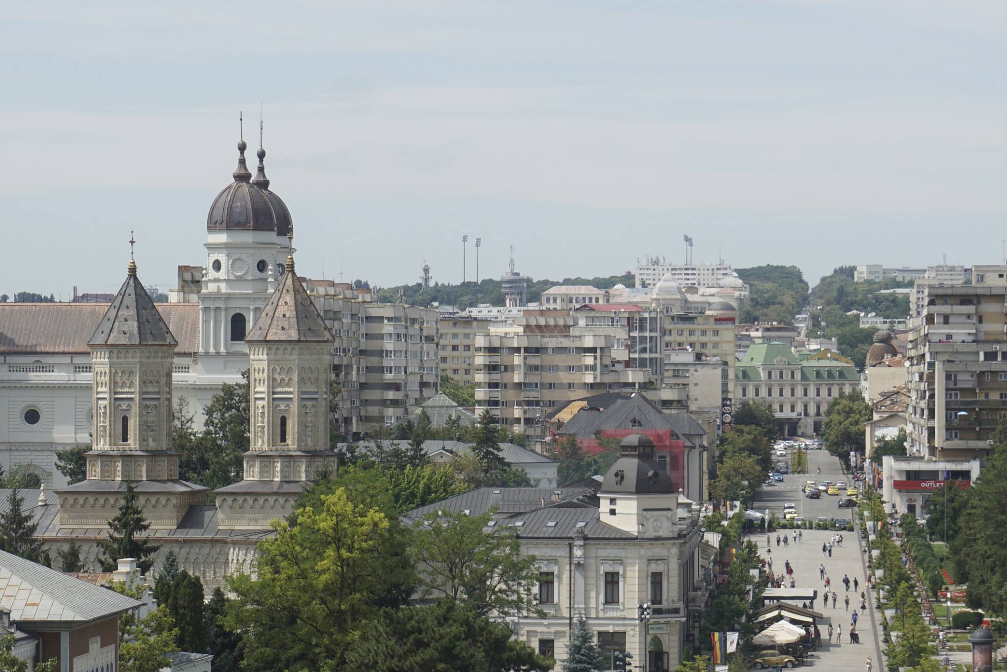 Palatul Culturii. Vedere din Turnul cu Ceas