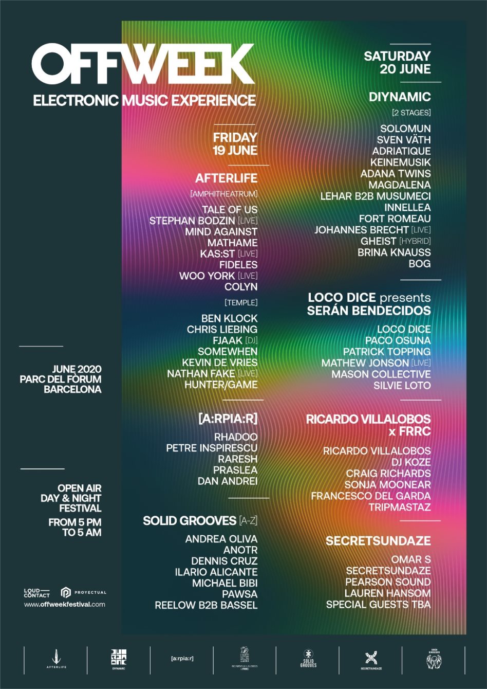 Line up Off Week Festival 2020